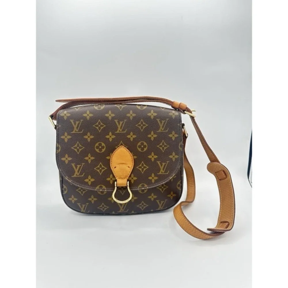 Louis Vuitton Saint Cloud GM Monogram Crossbody Bag Gold Hardware